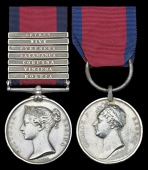 Pair: Private William Purnell, 32nd Foot, who received a gunshot wound in the leg at Waterloo, 18 June...