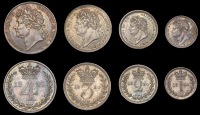 George IV (1820-1830), Maundy set, 1830 (ESC 2435; S 3816) [4]. Practically as struck, attractively toned 	£200-250