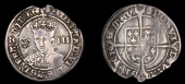 Edward VI (1547-1553), Third period, Fine issue, Threepence, London, mm. tun, 1.42g/6h (N 1940; S 2485). Cracked and...