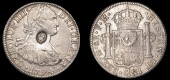 George III (1760-1820), mexico, Charles IIII, 8 Réales, 1794fm, Mexico City, obv. countermarked with head of George...