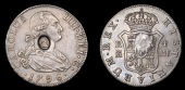 George III (1760-1820), Spain, Charles IIII, 4 Réales, 1796mf, Madrid, obv. countermarked with head of George III...