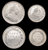 George III (1760-1820), Bank of England, Three Shillings, Eighteen Pence, both 1811 (ESC 408, 969; S 3770, 3772)...
