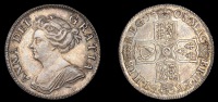 Anne (1702-1714), Shilling, 1708, third bust (ESC 1147; S 3610). Better than extremely fine, lightly toned  	£250-300