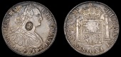 George III (1760-1820), Mexico, Charles IIII, 8 Réales, 1791fm, Mexico City, obv. countermarked with head of George...