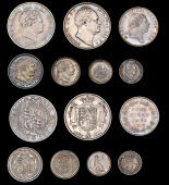 George III (1760-1820), Bank of England, Eighteen Pence, 1812, type 2 (S 3772); Halfcrown, 1817 small head, Shilling...