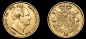 William IV (1830-1837), Sovereign, 1833 (M 18; S 3829B). Some light obverse surface marks and a reverse die crack,...