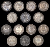 Victoria (1837-1901), Sixpences (7), 1866 die 25, 1873 die 82, 1877 no die no., 1887 (2, young head and Jubilee...