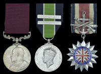Army L.S. & G.C., E.VII.R. (21437 Sapr. C. J. Folkard, R.E.); Colonial Police L.S. & G.C., G.VI.R., 1st issue, with...