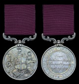 Indian Army L.S. & G.C., V.R., 1st issue, H.E.I.C. arms obverse, reverse inscribed, ‘Private Bartholomew Feagan,...