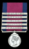 Military General Service 1793-1814, 5 engraved clasps, Pyrenees, Nivelle, Nive, Orthes, Toulouse, silver, fitted...