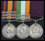 Three: Drummer E. J. Jenkins, Devonshire Regiment

Queen’s South Africa 1899-1902, 3 clasps, Tugela Heights,...