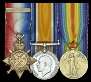Three: Private T. W. Haspey, 11th Hussars, taken prisoner at Busigny, 26 August 1914

1914 Star, with copy clasp...