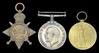 Three: Private T. Hubbard, East Kent Regiment, who died of wounds, France/Flanders, 25 October 1915

1914-15 Star...