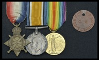 Three: Private F. G. Sandiford, 9th late 20th (Service) Battalion (3rd Public Schools) Royal Fusiliers, who died of...