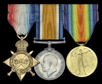 Three: Staff Sergeant R. B. Place, South African Forces

1914-15 Star (5704 S/Sgt. R. B. Place); British War and...