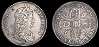Charles II (1660-1685), Crown, 1662, first bust, rose below, edge undated (ESC 15; S 3350). Details in high relief,...