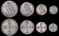 George II (1727-1760), Proof set, 1746, comprising Crown, edge vicesimo, 30.10g/6h (L & S 7; ESC 126; S 3690),...