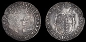 Philip and Mary (1554-1558), 1555, beaded inner circle on obv., reads ang and nostrvm, 2.89g/12h (N 1971; S 2506A)....