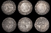 Elizabeth I (1558-1603), Fourth issue, 1573 (3), mm. ermine, 2.94g/9h, mm. acorn, 2.86g/4h, mm. eglantine,...