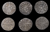 Edward I-II (1272-1327), Class 4a1, dies Ii1, 1.36g/6h; class 4a2, dies Hh1, 1.32g/4h; class 4a3, dies Jj1,...
