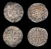 Edward I-II (1272-1327), Class 8a, vill asci edm vndi, dies Cc1, 1.43g/3h; class 8b, vila scie dmv ndi, dies Ab1,...