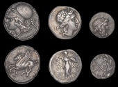 Greek Coinages, THESSALY, Thessalian League, Drachm, c. 196-146, head of Apollo right, rev. Athena Itonia advancing...