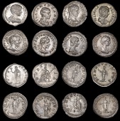 Roman Imperial Coinage, Septimius Severus, Denarius, Laodicea, 199, bust right, rev. Æquitas standing left, holding...