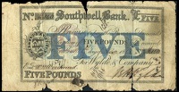 NOTTINGHAMSHIRE, Southwell, Southwell Bank, Five Pounds, 6 November 1868, no. 160, for Wylde & Co (Outing 2009c)....