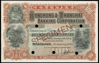 Hongkong & Shanghai Banking Corporation, One Hundred Dollars, 1 January 1923, stamped specimen, signature of A.G....