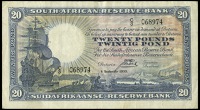 Reserve Bank, Twenty Pounds, 4 September 1933, C/3 068974, signature of J. Postmus (Hern 221; Pick 88b). A few spots...