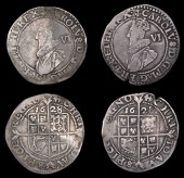 Charles I (1625-1649), Tower mint, 1628 (2), both Gp B, mm. anchor with straight flukes (upright on obv., to left on...