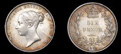 Victoria (1837-1901), 1854 (ESC 3192; S 3908). Obverse die cracks, good very fine or better but sometime cleaned...