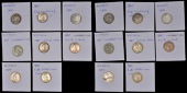 Victoria (1837-1901), 1887 (5), withdrawn type (4), with initials below bust (2, both with r of victoria over v),...