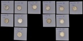 Edward VII (1901-1910), 1902, 1906, 1907, 1908, 1909, 1910 (ESC 3597, 3602-6; S 3983) [6]. Mostly extremely fine, a...