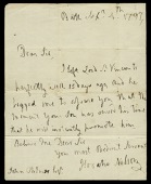 Nelson (Horatio, Lord), an emotive autograph letter signed, one of the first written by him following the amputation...