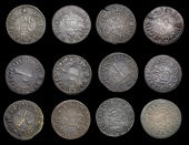 ESSEX, Colchester, Jacob Miller, Farthings (2), 1.13g/6h, 0.89g/6h (both N 1201; BW. 134); William Moore, Farthings...