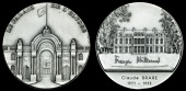 Le Palais de l’Élysée, 1976, a silver award medal by M. Bosc on behalf of François Mitterand, entrance the...