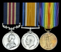A Great War ‘Western Front’ M.M. group of three awarded to Private Ward, 20th (5th City) ‘Pals’ Battalion...