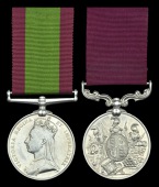 Pair: Private T. Tucker, Manchester Regiment

Afghanistan 1878-80, no clasp (1534 Pte., 63rd Regt.); Army L.S. &...