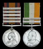 Pair: Private G. Wilson, Manchester Regiment

Queen’s South Africa 1899-1902, 5 clasps, Relief of Kimberley,...