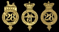 28th (North Gloucestershire) & 61st (South Gloucestershire) Regiments Other Ranks Glengarry Badges, three good...