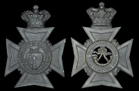 1st Gloucestershire (City of Bristol) Rifle Volunteers and 2nd Gloucestershire Rifle Volunteer Corps Helmet Plates,...