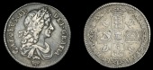 Charles II (1660-1685), 1676, second bust, plume below and in centre of rev. (ESC 540; S 3376). Wear to high points,...