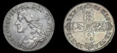 James II (1685-1688), 1685 (ESC 760; S 3410). Die flaw in obverse field, very fine, dark toning, perhaps...