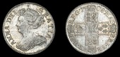 Anne (1702-1714), 1708, third bust (ESC 1399; S 3610). A little haymarking and some reverse adjustment marks,...