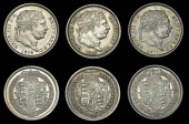 George III (1760-1820), 1816, 1817 (2), one with unbarred h in honi (ESC 2140, 2144, 2146; S 3790) [3]. Extremely...