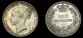Victoria (1837-1901), 1874, die 5 (ESC 3044; S 3906A). Better than extremely fine, with proof-like fields and...