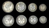 Victoria (1837-1901), 1871, 1872 (ESC 3523, 3525; S 3916) [8]. Extremely fine or better, first with light tone,...