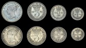 Victoria (1837-1901), 1873, 1874 (ESC 3526-7; S 3916) [8]. Extremely fine or better, first with light tone, second...