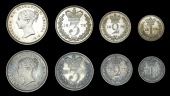 Victoria (1837-1901), 1877, 1878 (ESC 3530-1; S 3916) [8]. Extremely fine or better, first with attractive dark...